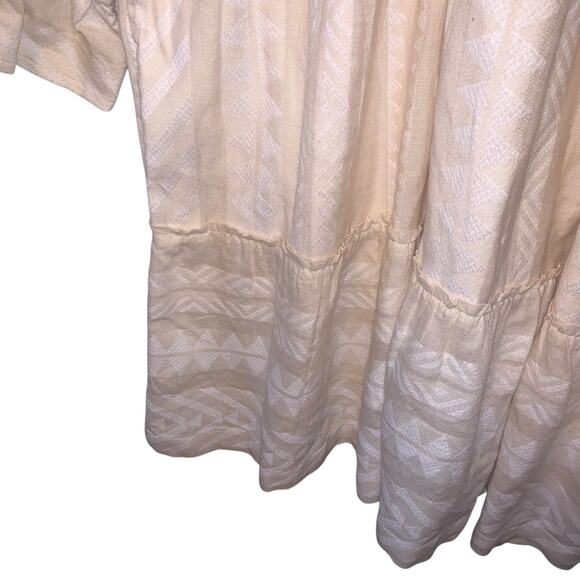 Maeve Anthropologie Dress Dominique Embroidered Tunic Ivory Womens Size XL - Picture 9 of 12